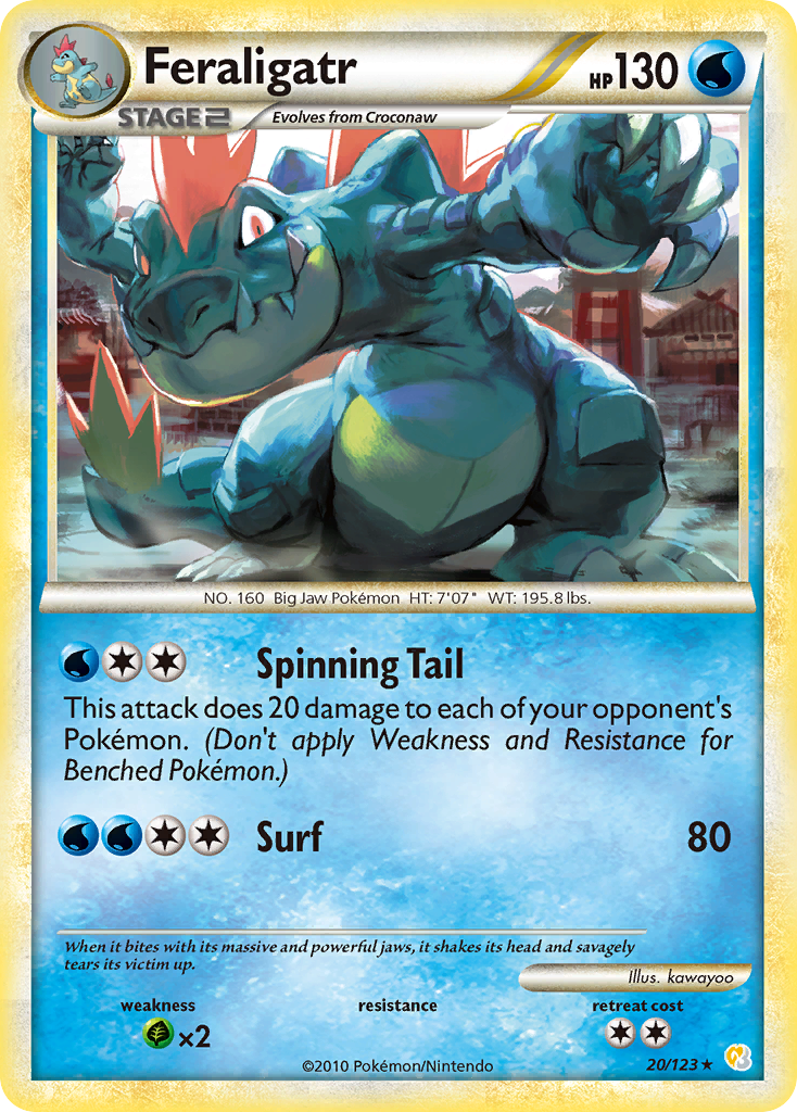 Feraligatr (20/123) [HeartGold & SoulSilver: Base Set] | Gear Gaming Bentonville