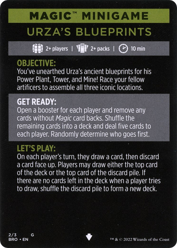 Urza's Blueprints (Magic Minigame) [The Brothers' War Minigame] | Gear Gaming Bentonville