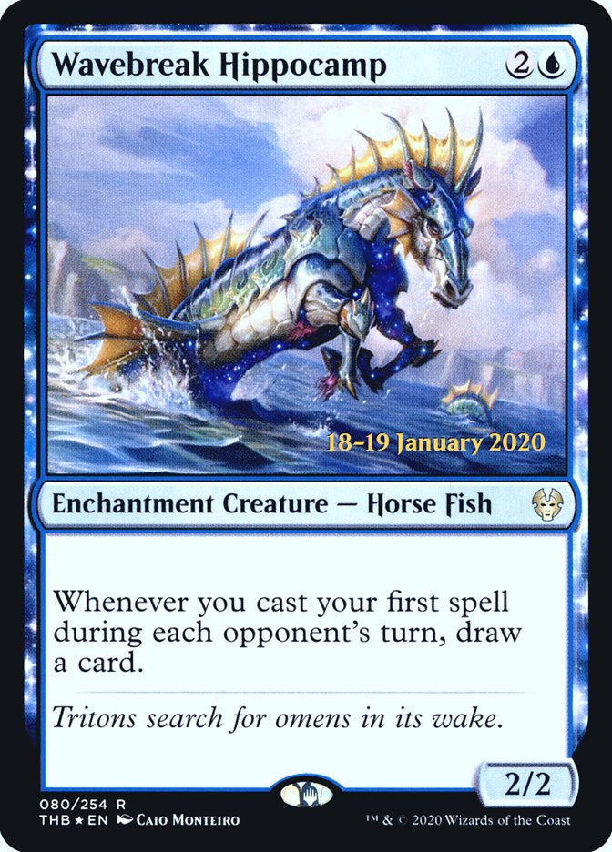 Wavebreak Hippocamp [Theros Beyond Death Prerelease Promos] | Gear Gaming Bentonville