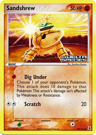 Sandshrew (82/113) (Stamped) [EX: Delta Species] | Gear Gaming Bentonville