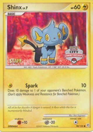 Shinx (98/130) (Staff City Championships Promo) [Nintendo: Black Star Promos] | Gear Gaming Bentonville