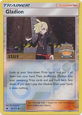 Gladion (95/111) (Regional Championship Promo Staff) [Sun & Moon: Crimson Invasion] | Gear Gaming Bentonville