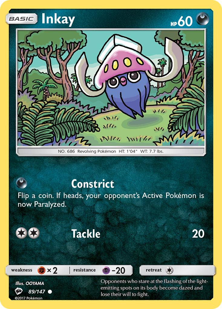 Inkay (89/147) [Sun & Moon: Burning Shadows] | Gear Gaming Bentonville