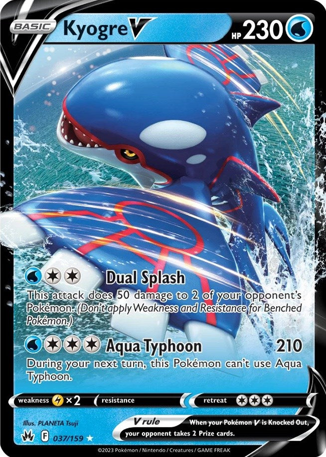 Kyogre V (037/159) [Sword & Shield: Crown Zenith] | Gear Gaming Bentonville