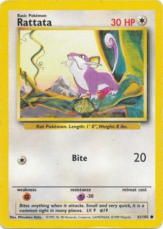 Rattata (61/102) [Base Set Unlimited] | Gear Gaming Bentonville