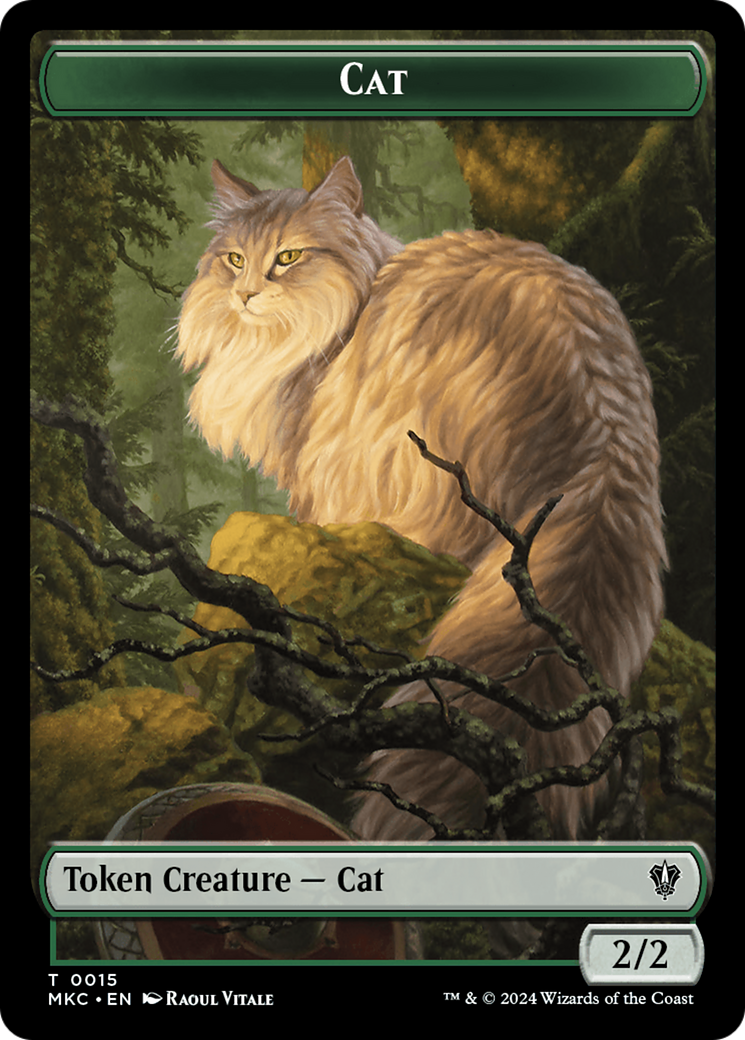 Drake // Cat Double-Sided Token [Murders at Karlov Manor Commander Tokens] | Gear Gaming Bentonville