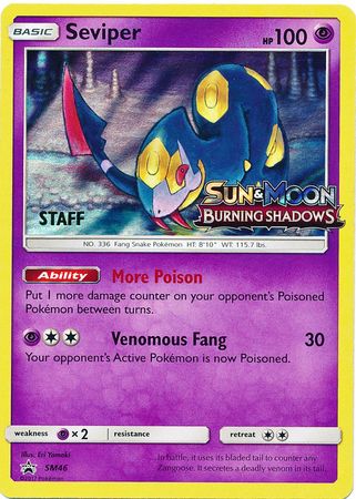 Seviper (SM46) (Staff Prerelease Promo) [Sun & Moon: Black Star Promos] | Gear Gaming Bentonville