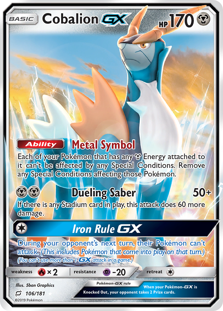 Cobalion GX (106/181) [Sun & Moon: Team Up] | Gear Gaming Bentonville