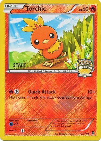 Torchic (12/111) (City Championship Promo Staff) [XY: Furious Fists] | Gear Gaming Bentonville