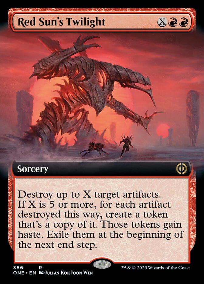 Red Sun's Twilight (Extended Art) [Phyrexia: All Will Be One] | Gear Gaming Bentonville