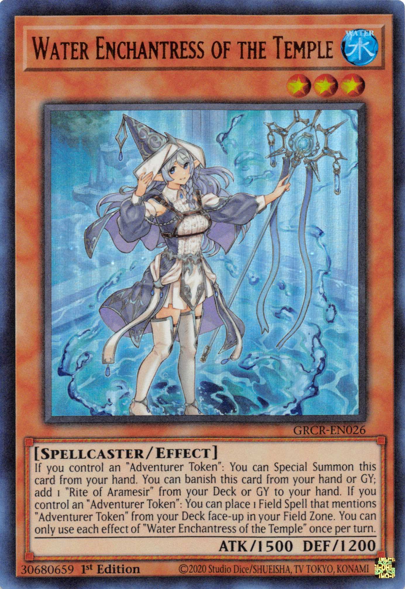 Water Enchantress of the Temple [GRCR-EN026] Ultra Rare | Gear Gaming Bentonville