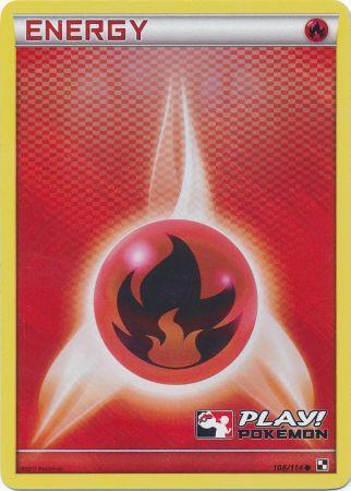 Fire Energy (106/114) (Play Pokemon Promo) [Black & White: Base Set] | Gear Gaming Bentonville