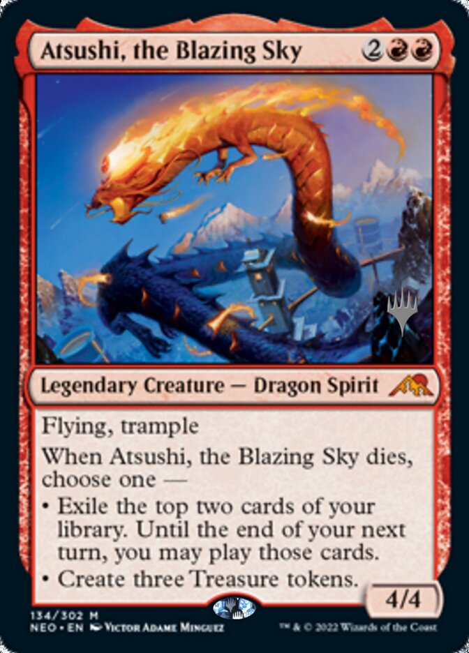 Atsushi, the Blazing Sky (Promo Pack) [Kamigawa: Neon Dynasty Promos] | Gear Gaming Bentonville