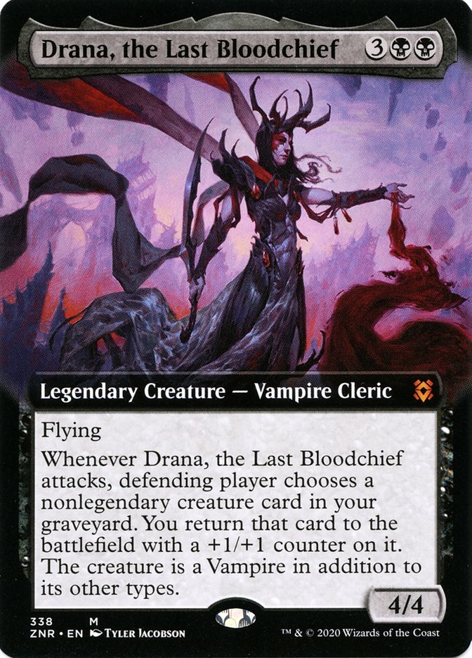 Drana, the Last Bloodchief (Extended Art) [Zendikar Rising] | Gear Gaming Bentonville