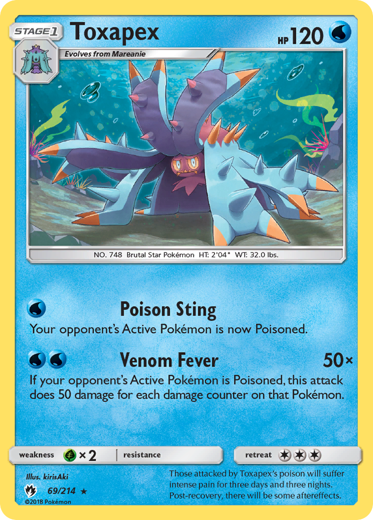 Toxapex (69/214) [Sun & Moon: Lost Thunder] | Gear Gaming Bentonville