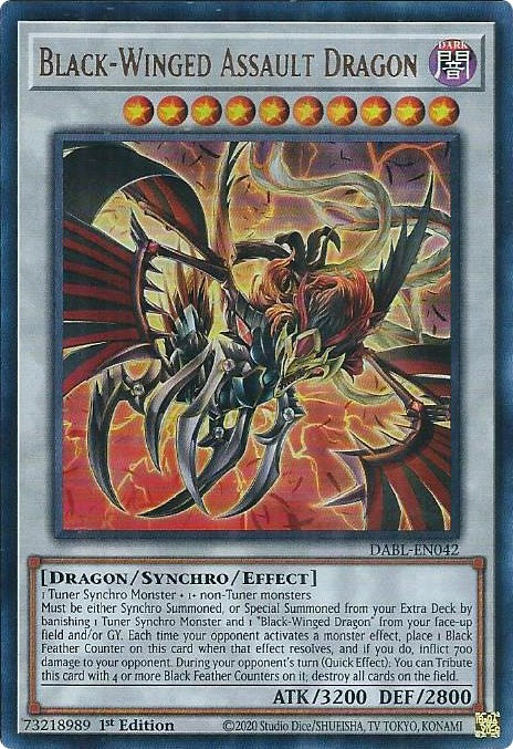 Black-Winged Assault Dragon [DABL-EN042] Ultra Rare | Gear Gaming Bentonville