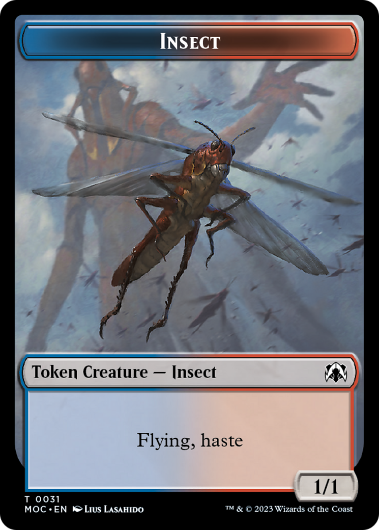 Soldier // Insect Double-Sided Token [March of the Machine Commander Tokens] | Gear Gaming Bentonville