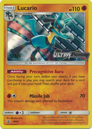 Lucario (SM95) (Staff Prerelease Promo) [Sun & Moon: Black Star Promos] | Gear Gaming Bentonville