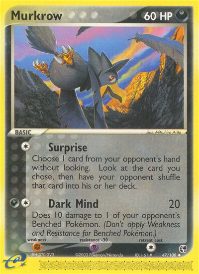 Murkrow (47/100) [EX: Sandstorm] | Gear Gaming Bentonville