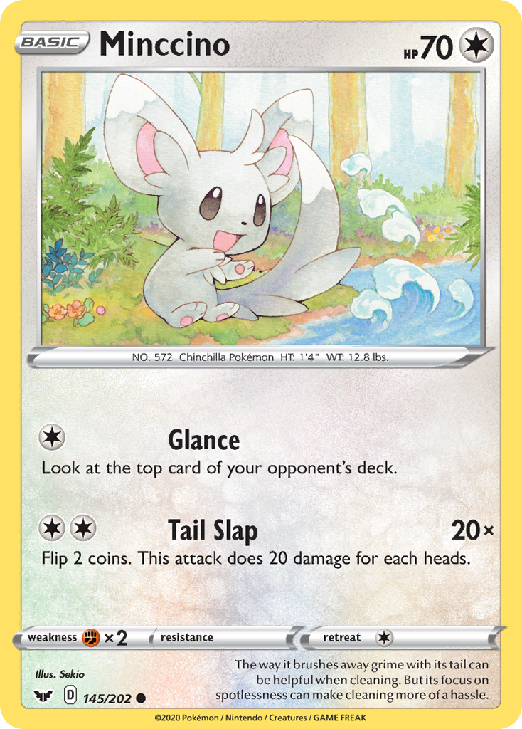 Minccino (145/202) [Sword & Shield: Base Set] | Gear Gaming Bentonville