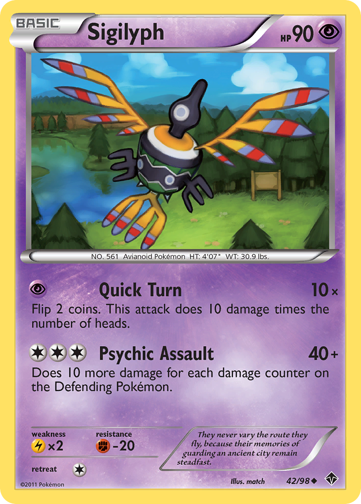 Sigilyph (42/98) [Black & White: Emerging Powers] | Gear Gaming Bentonville