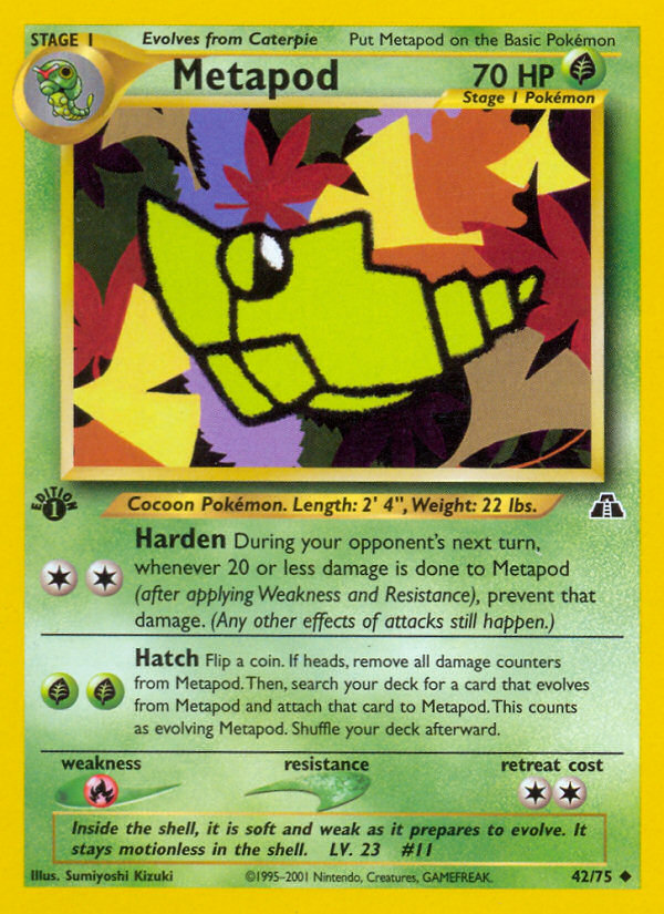 Metapod (42/75) [Neo Discovery 1st Edition] | Gear Gaming Bentonville