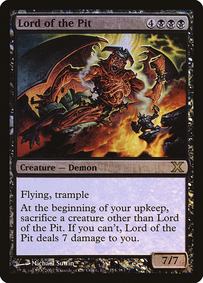 Lord of the Pit (Premium Foil) [Tenth Edition] | Gear Gaming Bentonville