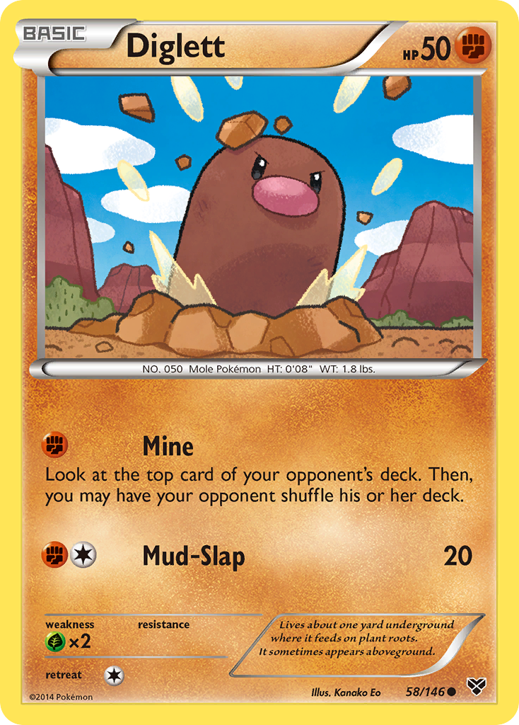 Diglett (58/146) [XY: Base Set] | Gear Gaming Bentonville