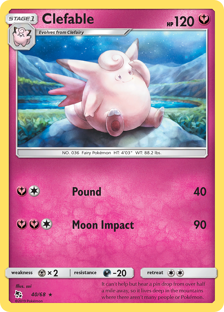 Clefable (40/68) [Sun & Moon: Hidden Fates] | Gear Gaming Bentonville