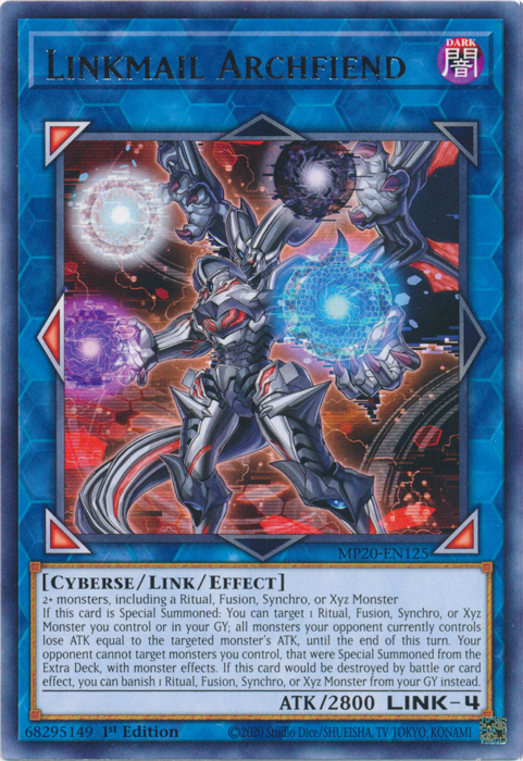 Linkmail Archfiend [MP20-EN125] Rare | Gear Gaming Bentonville