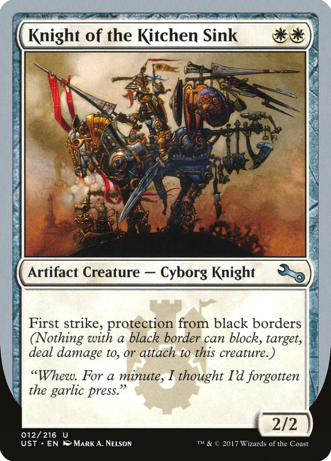 Knight of the Kitchen Sink ("protection from black border") [Unstable] | Gear Gaming Bentonville