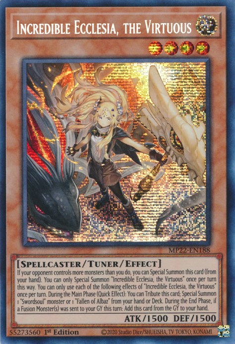 Incredible Ecclesia, the Virtuous [MP22-EN188] Prismatic Secret Rare | Gear Gaming Bentonville