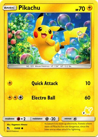 Pikachu (19/68) (Pikachu Stamp #2) [Battle Academy 2020] | Gear Gaming Bentonville