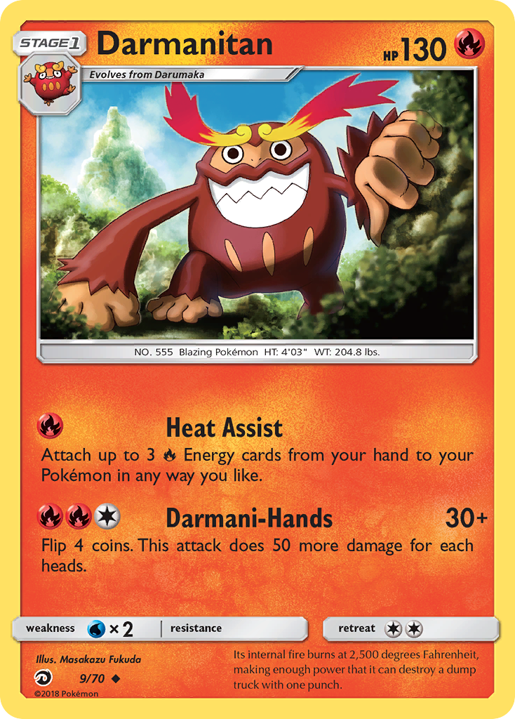 Darmanitan (9/70) [Sun & Moon: Dragon Majesty] | Gear Gaming Bentonville