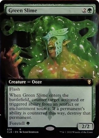 Green Slime (Extended Art) [Commander Legends: Battle for Baldur's Gate] | Gear Gaming Bentonville