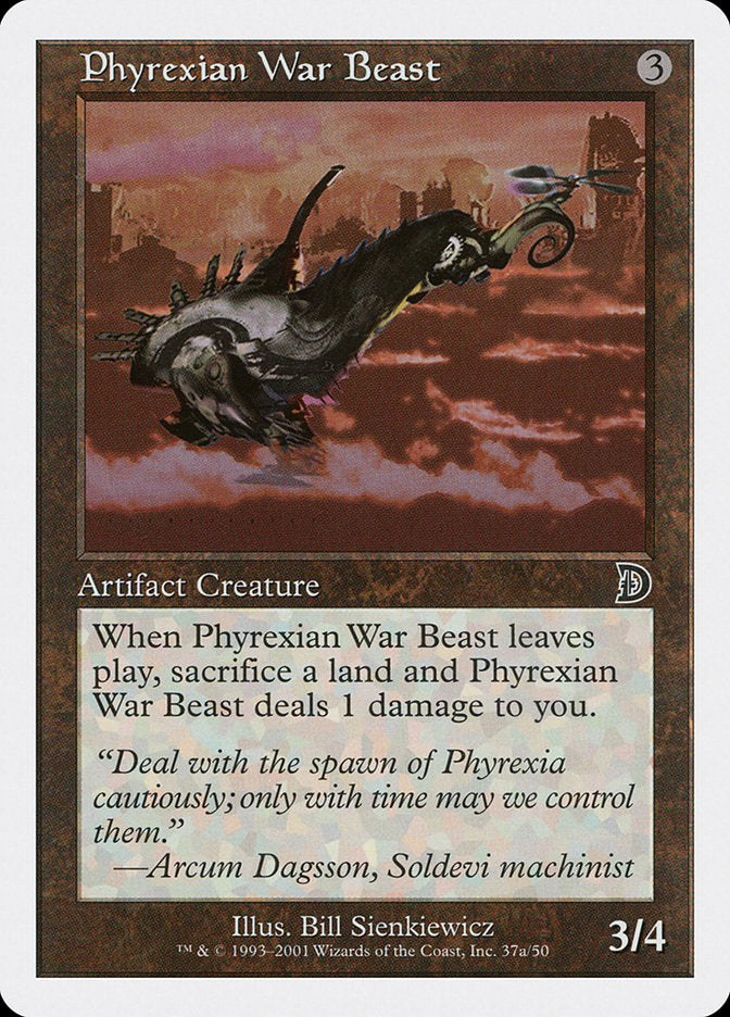 Phyrexian War Beast (Signature on Left) [Deckmasters] | Gear Gaming Bentonville