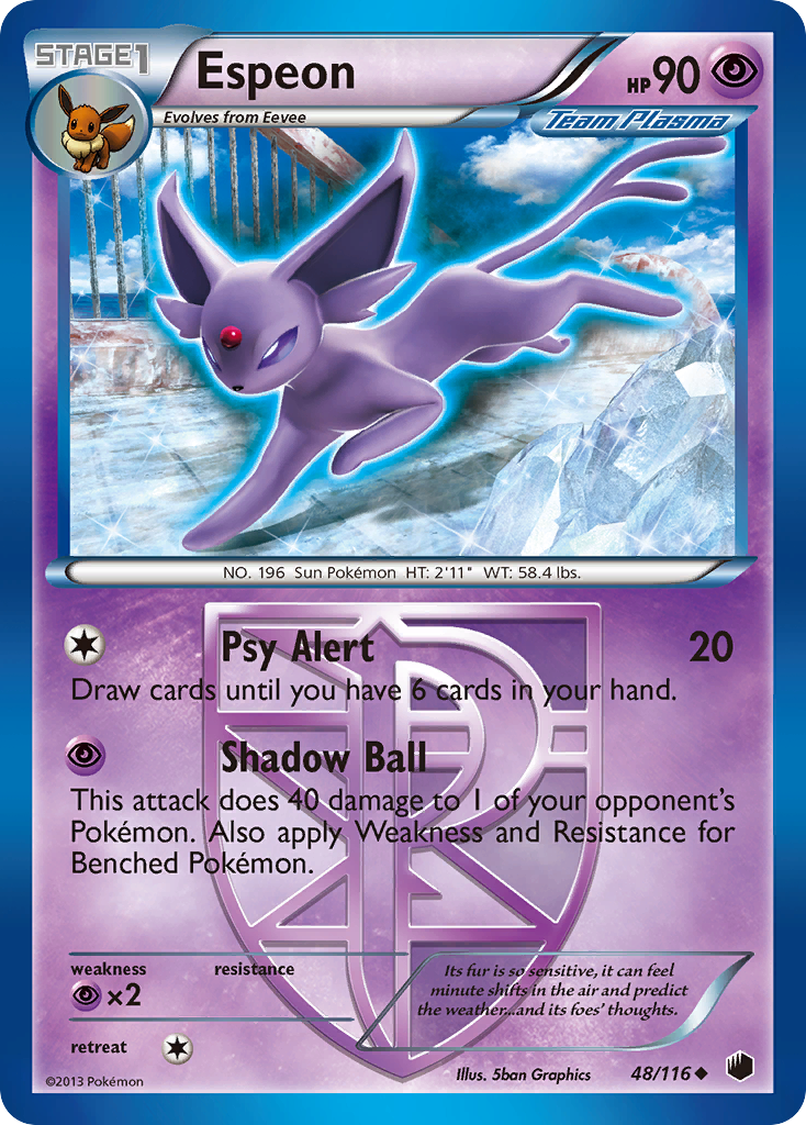 Espeon (48/116) [Black & White: Plasma Freeze] | Gear Gaming Bentonville