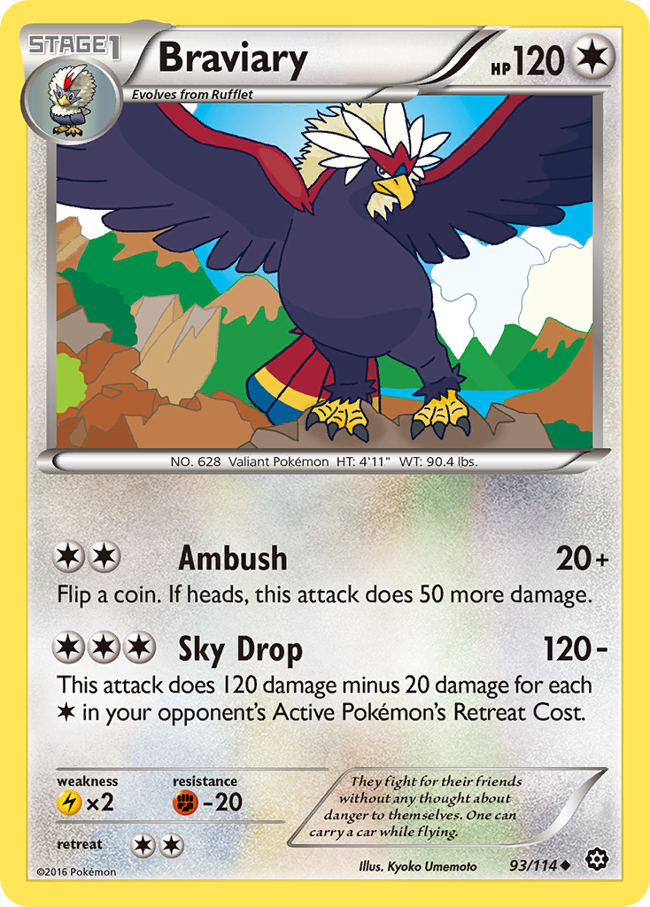 Braviary (93/114) [XY: Steam Siege] | Gear Gaming Bentonville