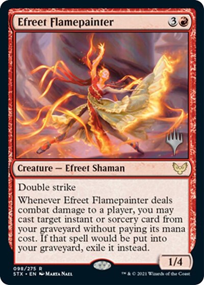 Efreet Flamepainter (Promo Pack) [Strixhaven: School of Mages Promos] | Gear Gaming Bentonville