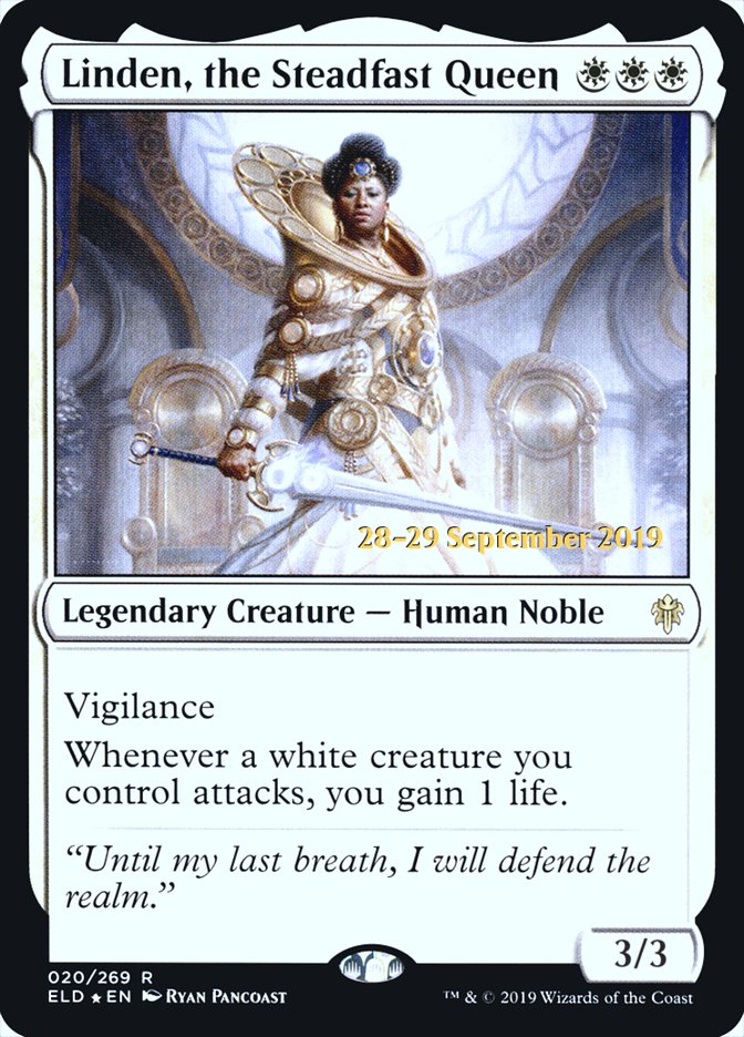 Linden, the Steadfast Queen  [Throne of Eldraine Prerelease Promos] | Gear Gaming Bentonville