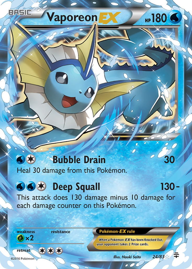 Vaporeon EX (24/83) [XY: Generations] | Gear Gaming Bentonville