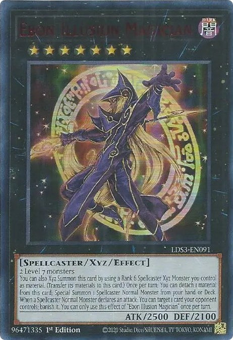 Ebon Illusion Magician (Red) [LDS3-EN091] Ultra Rare | Gear Gaming Bentonville