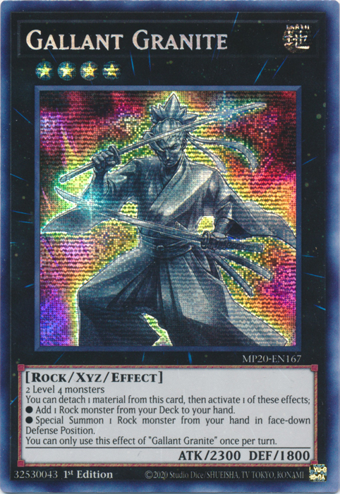 Gallant Granite [MP20-EN167] Prismatic Secret Rare | Gear Gaming Bentonville