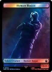 Human Rogue // Cyberman Double-Sided Token (Surge Foil) [Doctor Who Tokens] | Gear Gaming Bentonville