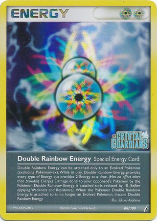 Double Rainbow Energy (88/100) (Stamped) [EX: Crystal Guardians] | Gear Gaming Bentonville