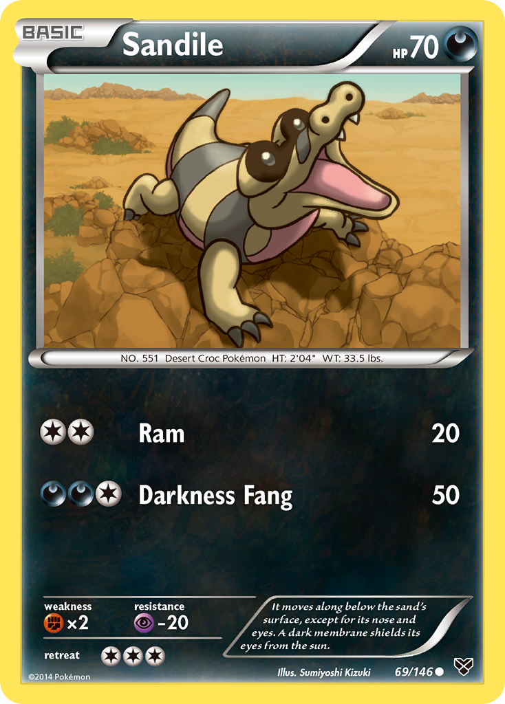 Sandile (69/146) [XY: Base Set] | Gear Gaming Bentonville