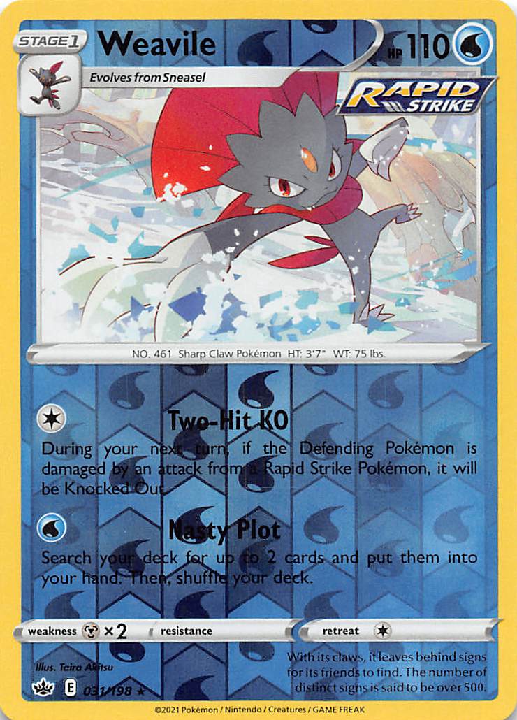 Weavile (031/198) [Sword & Shield: Chilling Reign] | Gear Gaming Bentonville