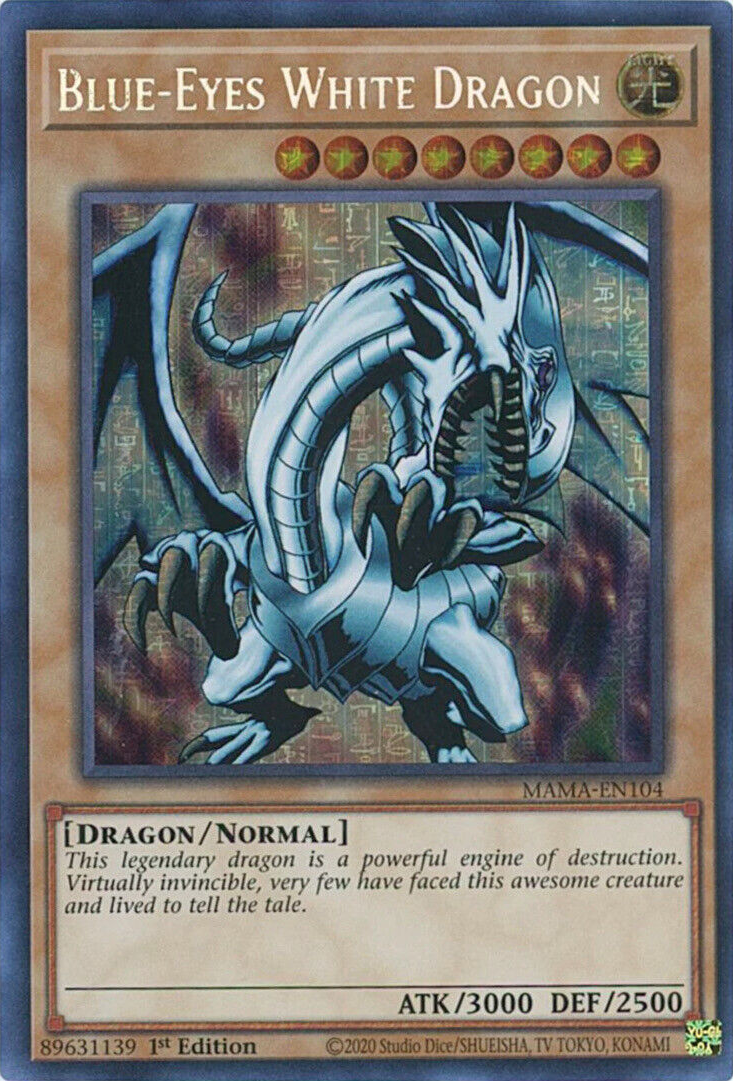 Blue-Eyes White Dragon [MAMA-EN104] Ultra Pharaoh's Rare | Gear Gaming Bentonville