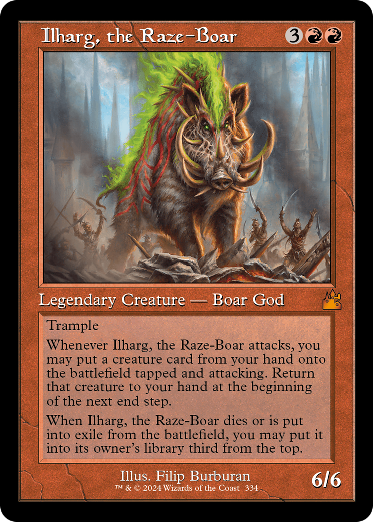 Ilharg, the Raze-Boar (Retro Frame) [Ravnica Remastered] | Gear Gaming Bentonville