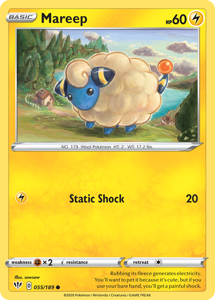 Mareep (055/189) [Sword & Shield: Darkness Ablaze] | Gear Gaming Bentonville